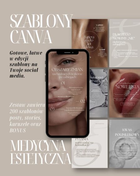 Med Aesthetic Expert • Szablony Canva • Social Media
